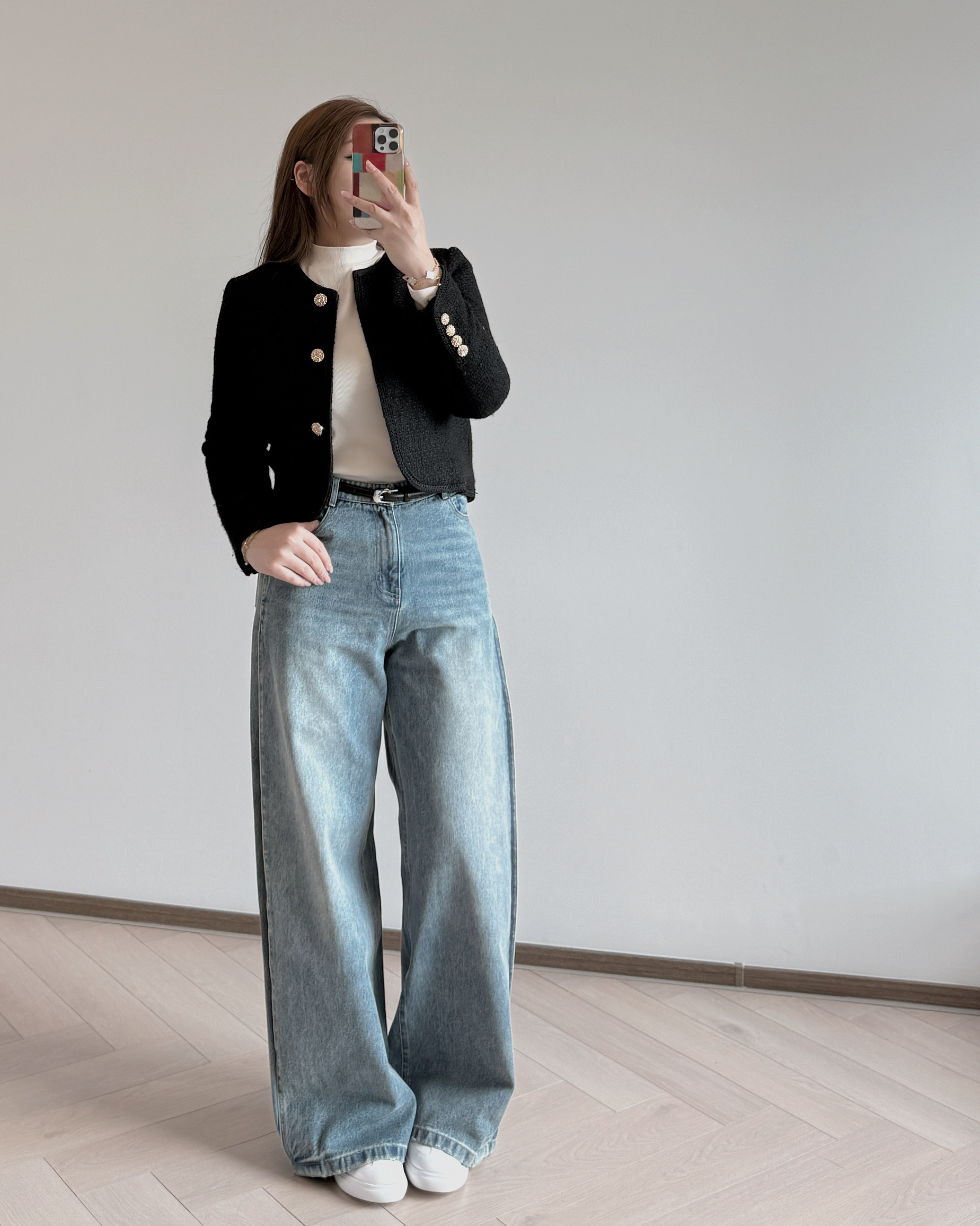 現貨 7094 極高質感 簡約黑 Tweed Jacket