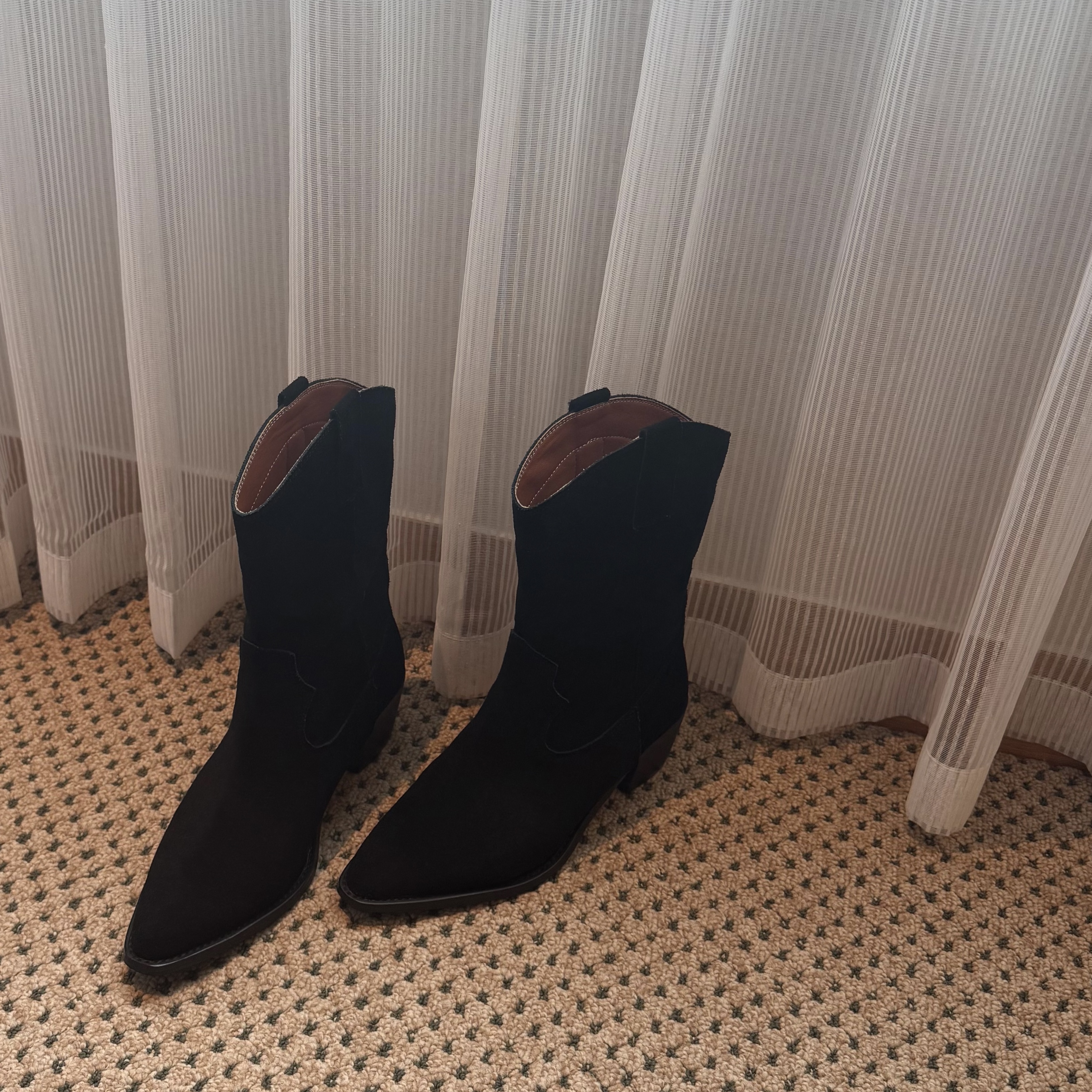 SP17真皮好穿好走!帥氣短款西部麂皮靴(230-250)