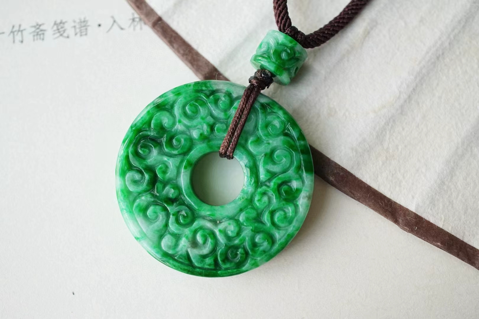 翡翠乾青平安扣吊墜  (27.8mm直徑),天然翡翠A玉, 緬甸玉, Jade, Jadeite