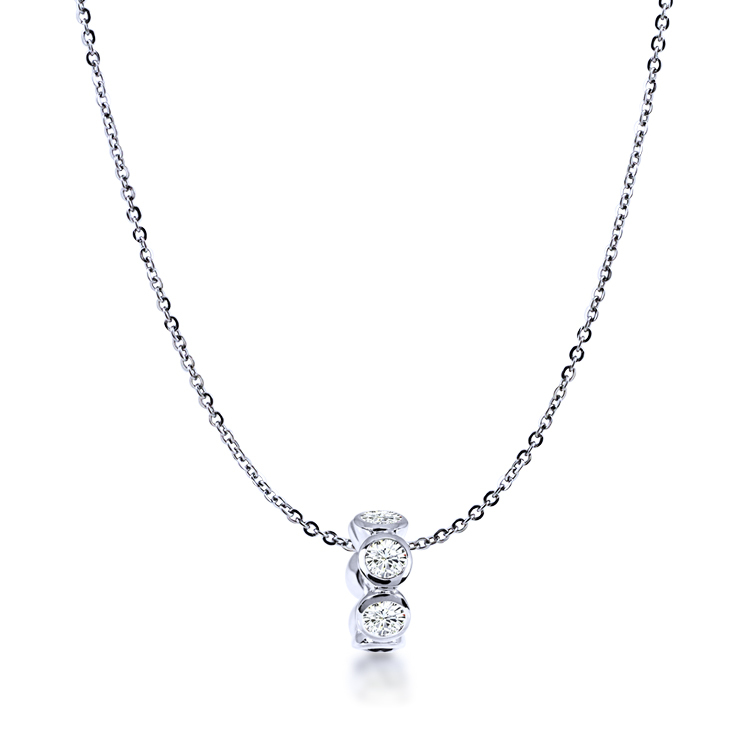 925純銀「許願」晶鑽珠墜+贈白鋼項鍊-SDP0037