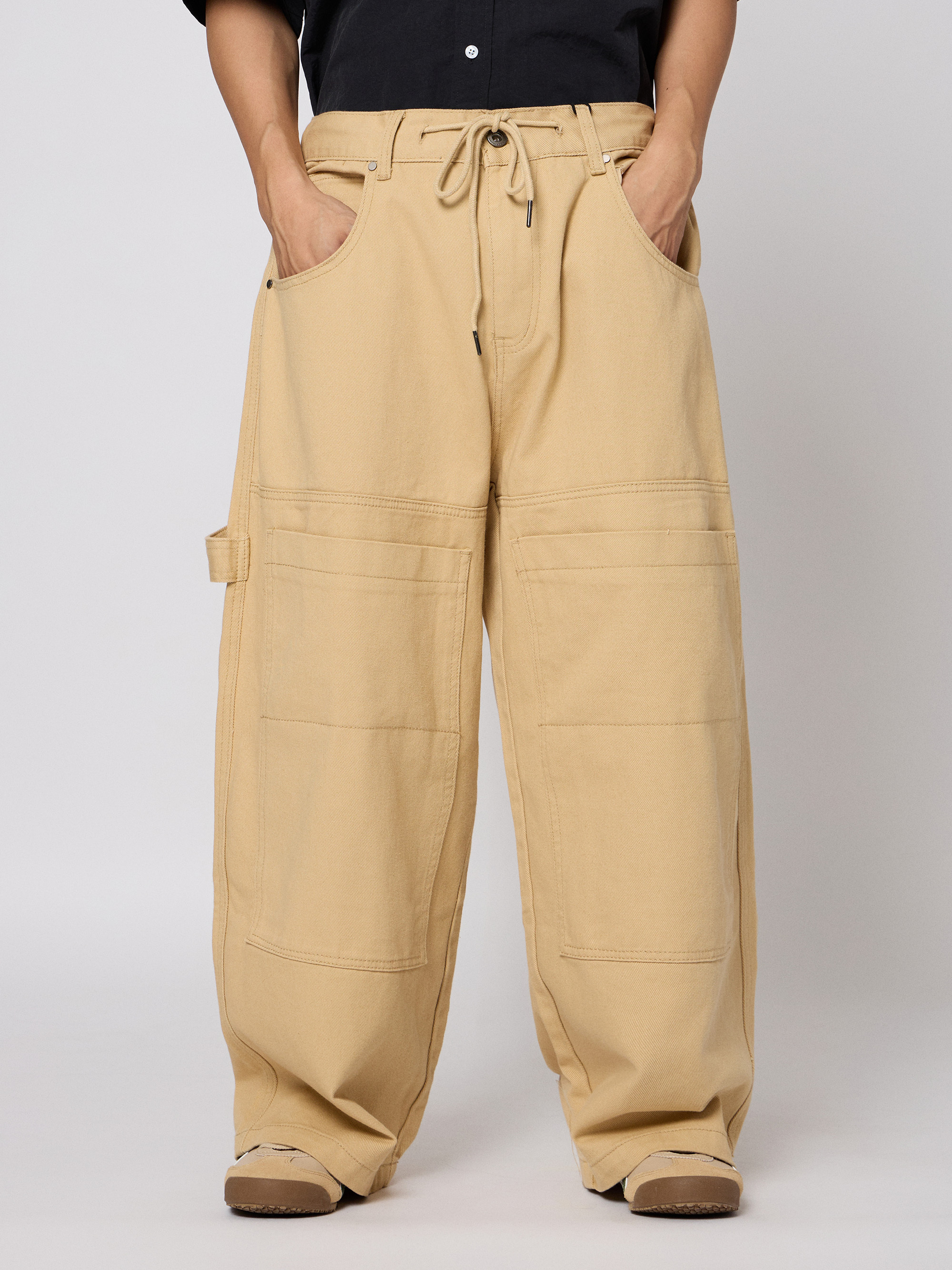 斜紋寬版工作褲