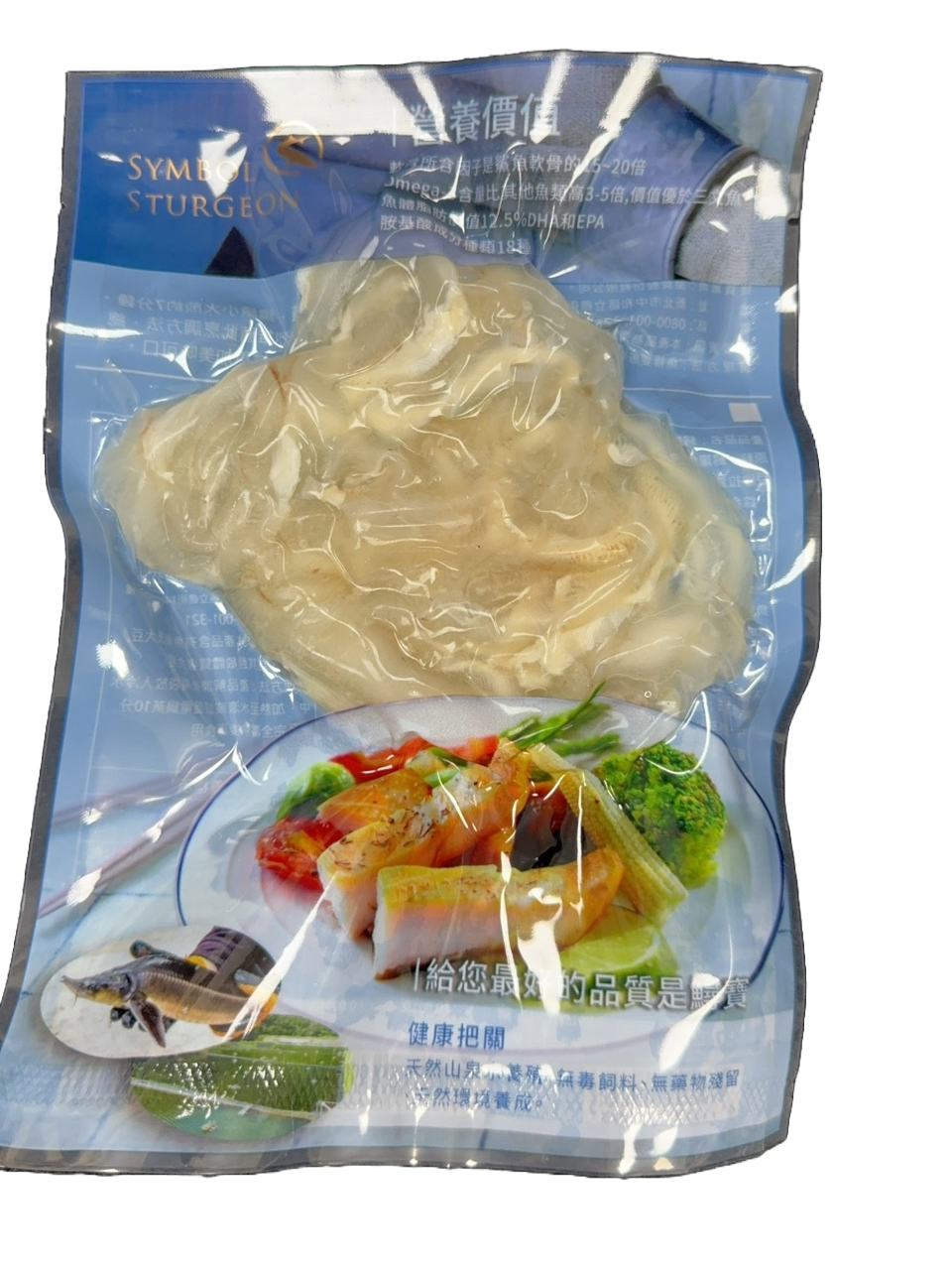 冷凍-鱘龍魚龍筋 (1000g /組)+贈鱘龍膠原蛋白飲10包 2盒