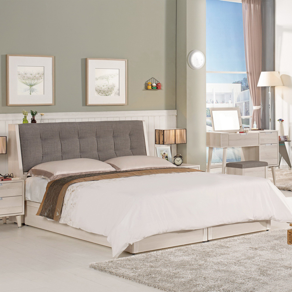 艾奇6.1尺雙人加大床組(不含床墊)