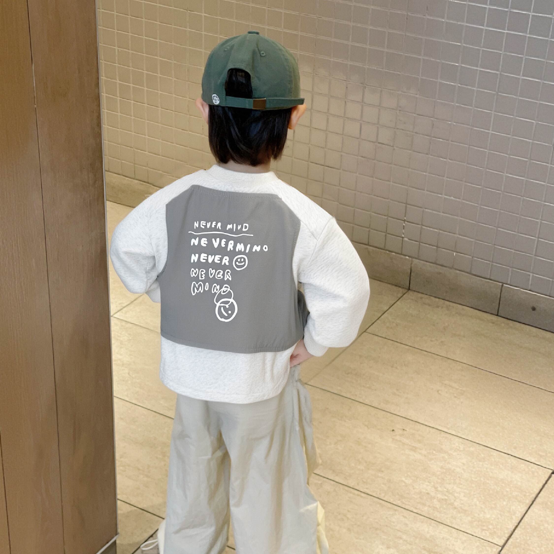 【H55154】潮流耳機小口袋上衣＊二色