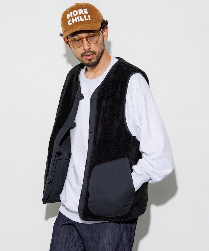 "代購" FREAK'S STORE 雙面穿軍風毛絨背心