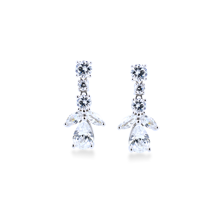 925純銀「花火」晶鑽耳環-ADSNE0056