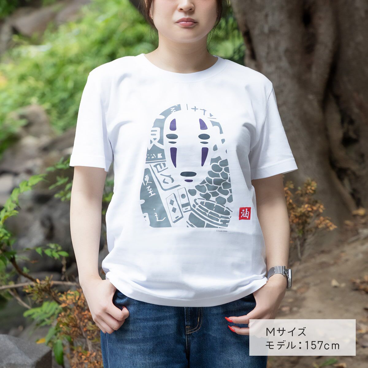 T恤 神隱少女 無臉男印章 白色 M