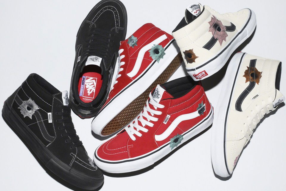 SUPREME VANS NATE LOWMAN SKATE GROSSO MID / 630129-0001 SIZE FULL SIZE