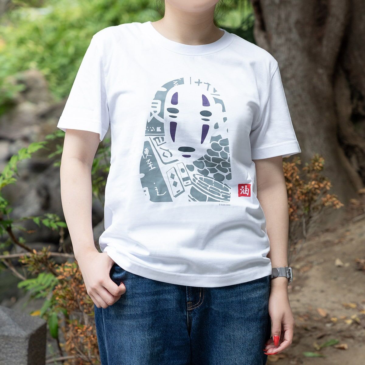 T恤 神隱少女 無臉男印章 白色 L