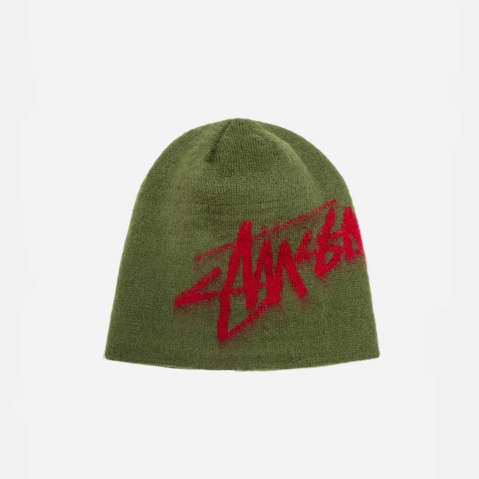 STUSSY SKULLCAP BRUSHED OUT STOCK 毛帽 冷帽 綠色