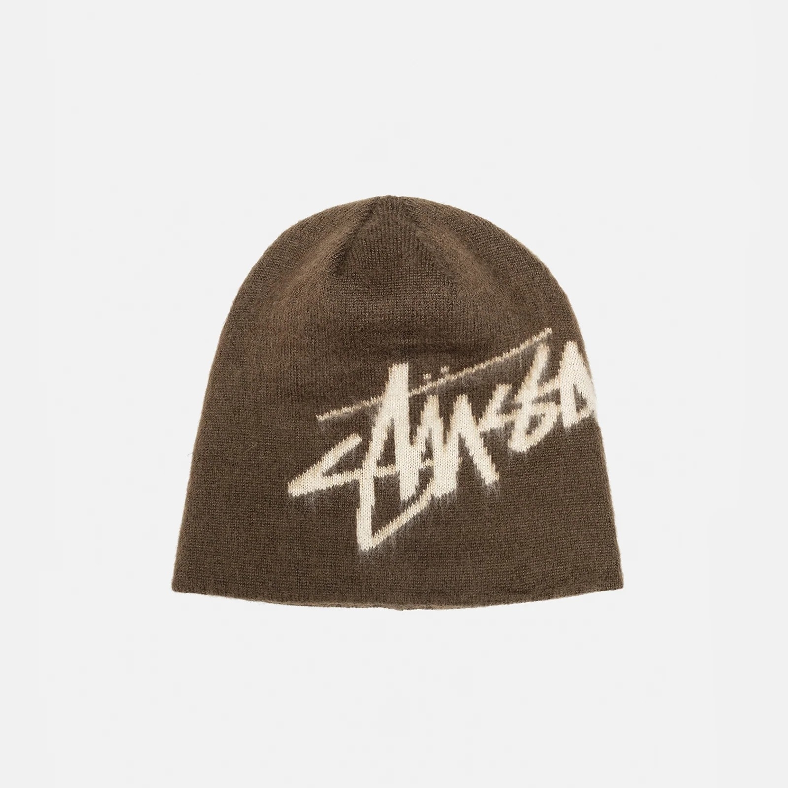 STUSSY SKULLCAP BRUSHED OUT STOCK 毛帽 冷帽 棕色