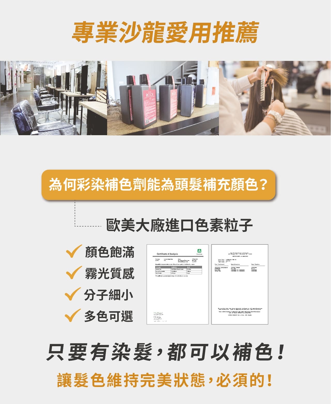 補色洗,補色劑,專業沙龍愛用推薦,歐美大廠進口色素粒子,顏色飽滿,霧光質感,分子細小,多色可選