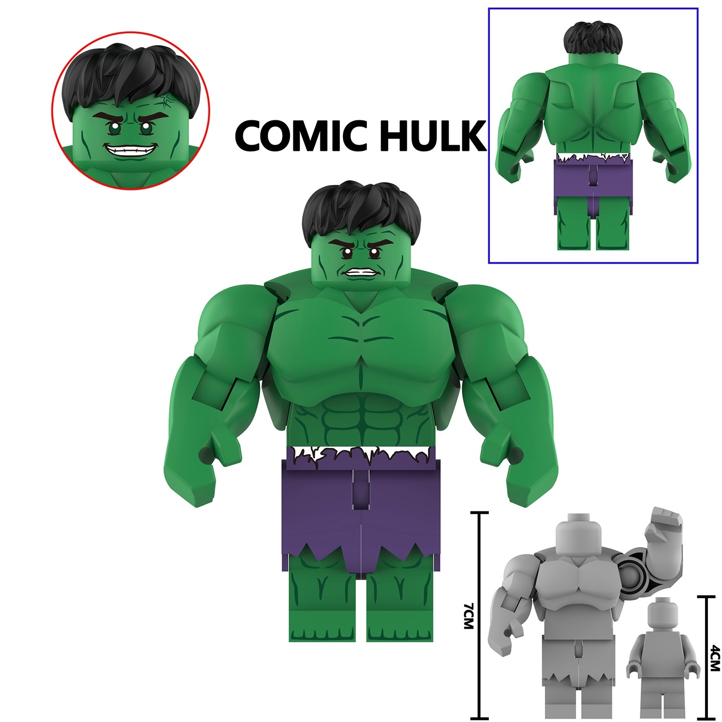 Hulk Custom Minifigures Fit Lego AF345