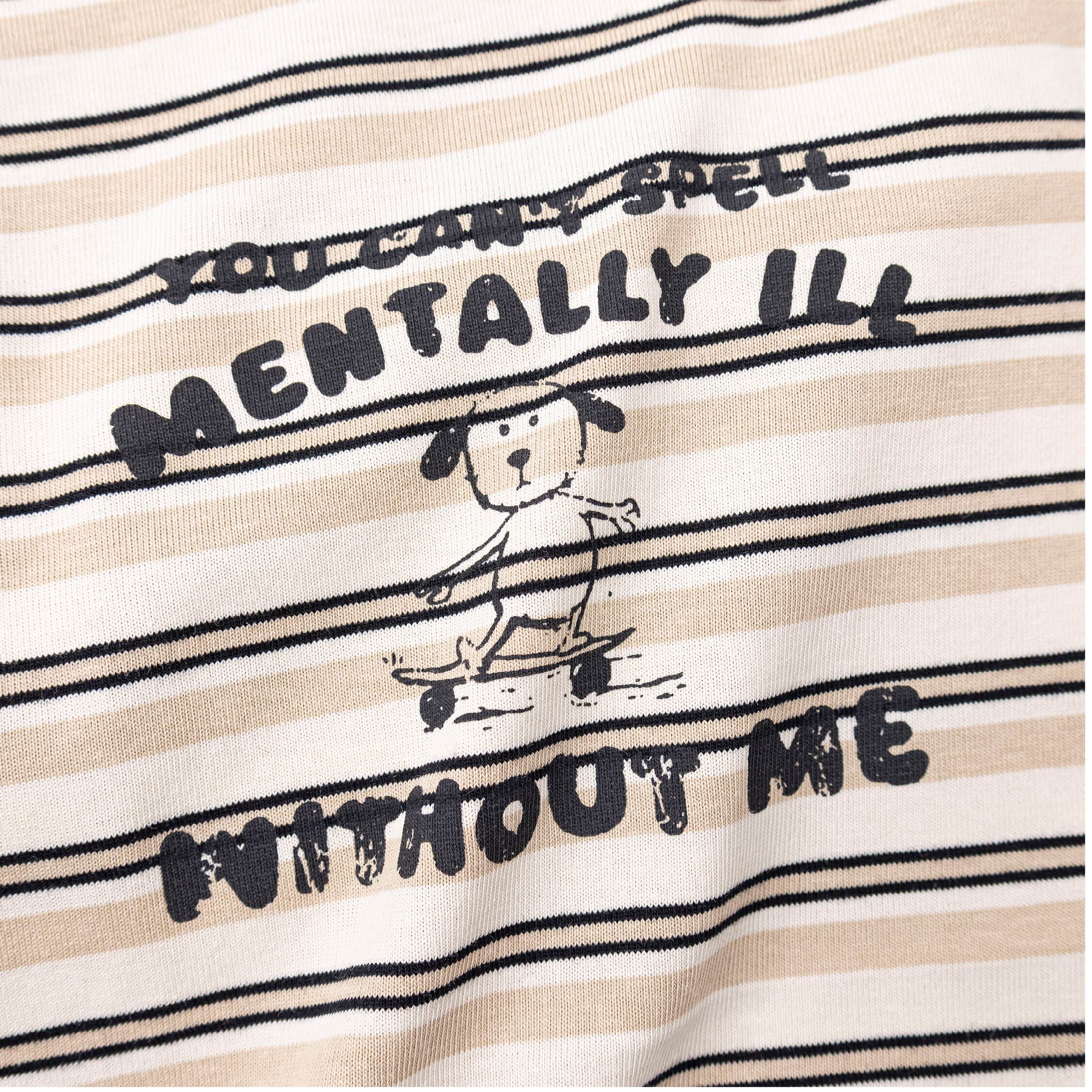 【H55374】淘氣狗狗溜滑板條紋上衣＊二色