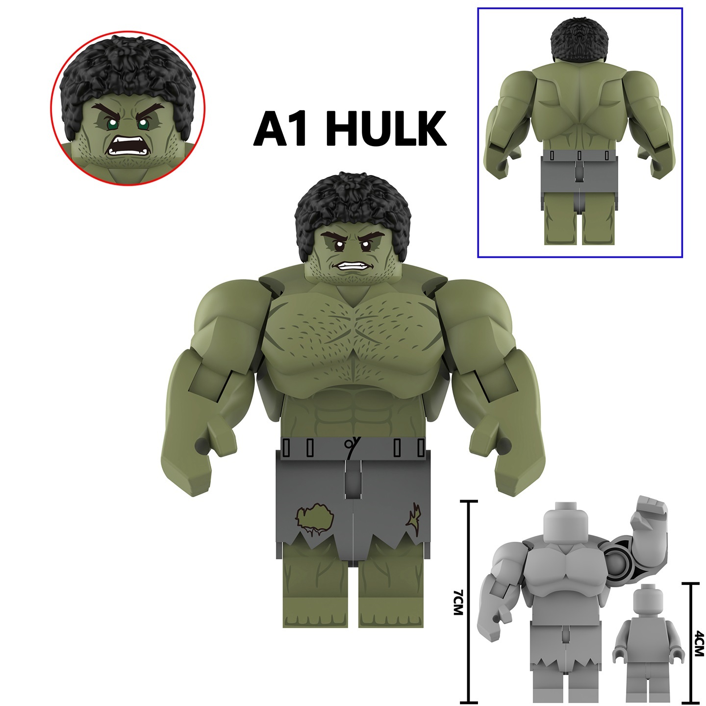 Hulk Custom Minifigures Set Fit lego (7CM) AF344-AF347