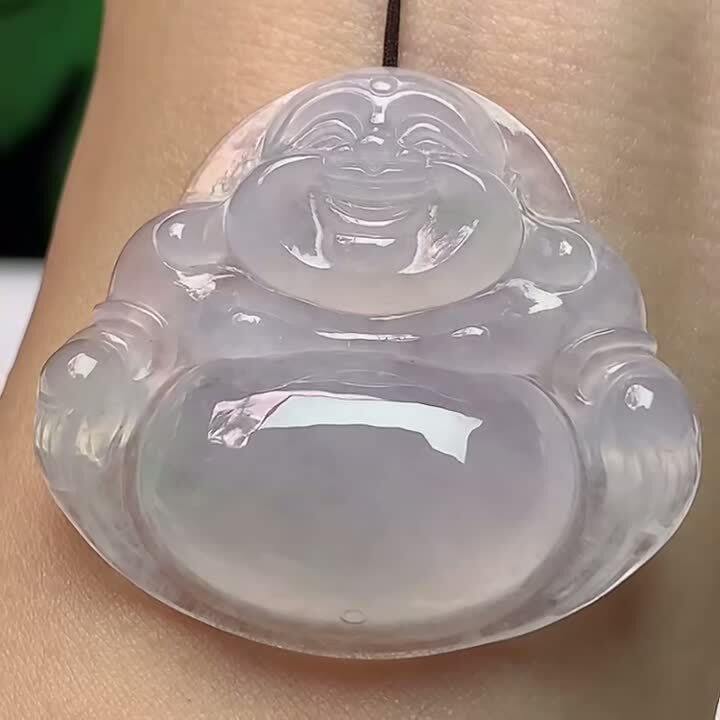翡翠冰種熒光佛公,天然翡翠A玉, 緬甸玉, Jade, Jadeite
