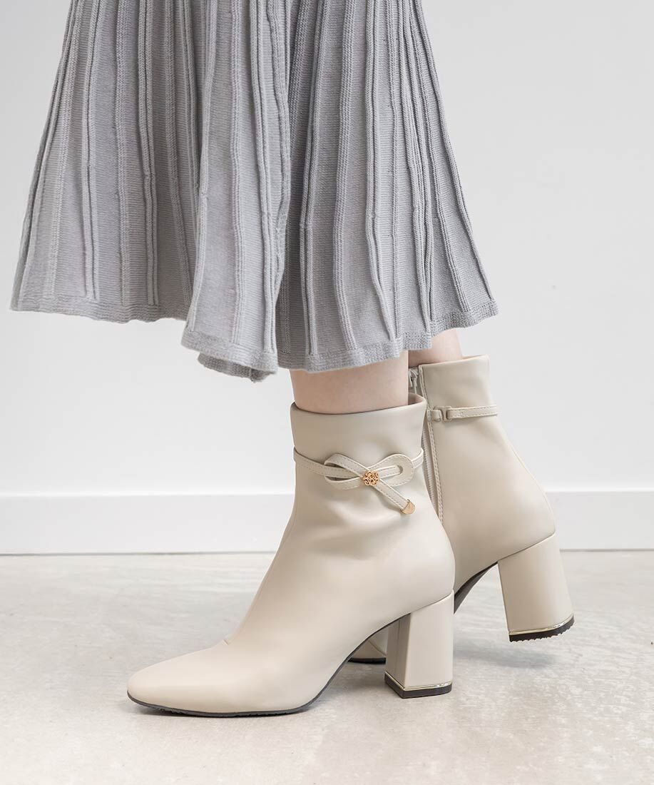 [預購]折扣 RANDA 2WAY 晴雨兩用短靴 附字母蝴蝶結皮帶