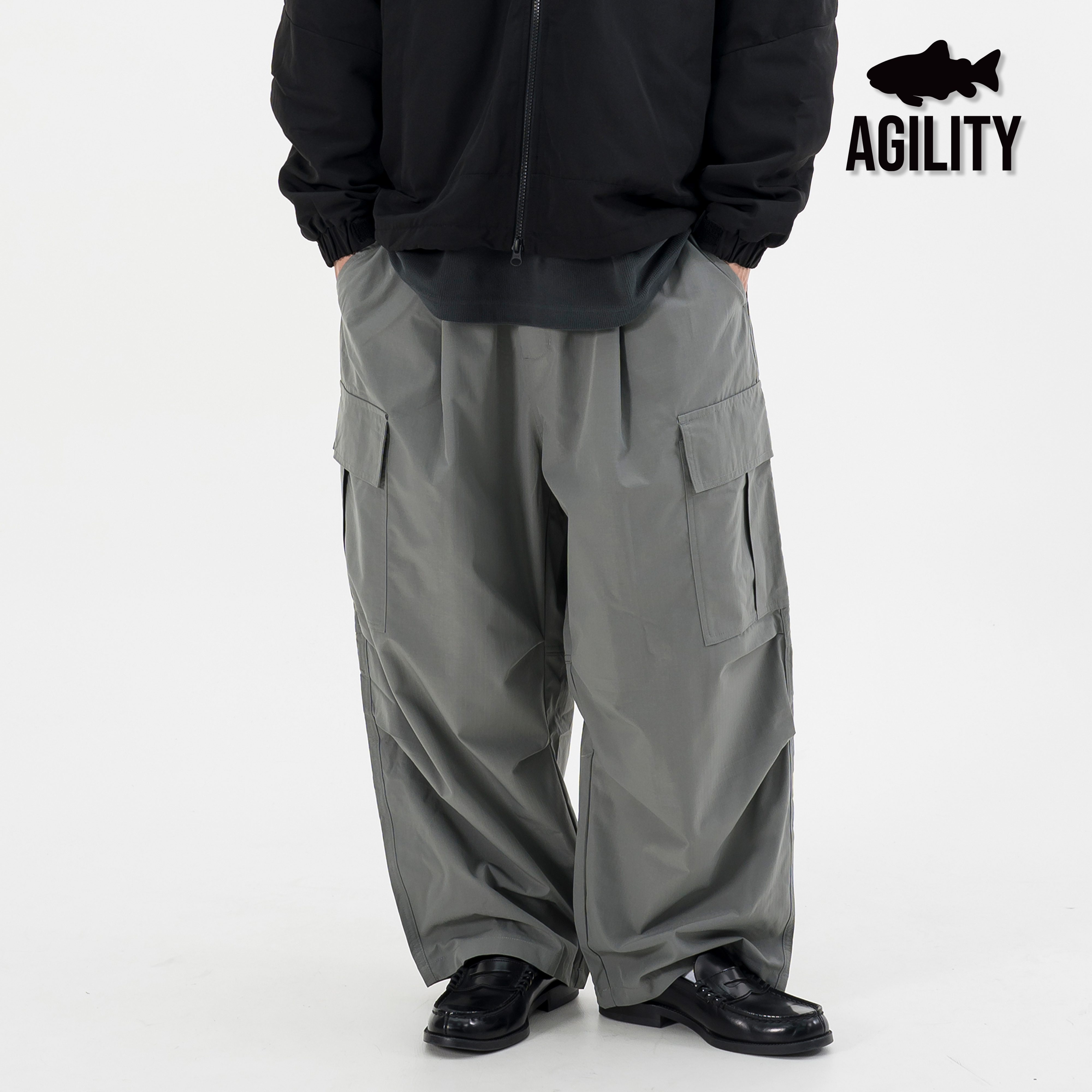 AGILITY Cargo Barrel Leg Pants 闊腿繭型 大口袋 長褲 [T188]