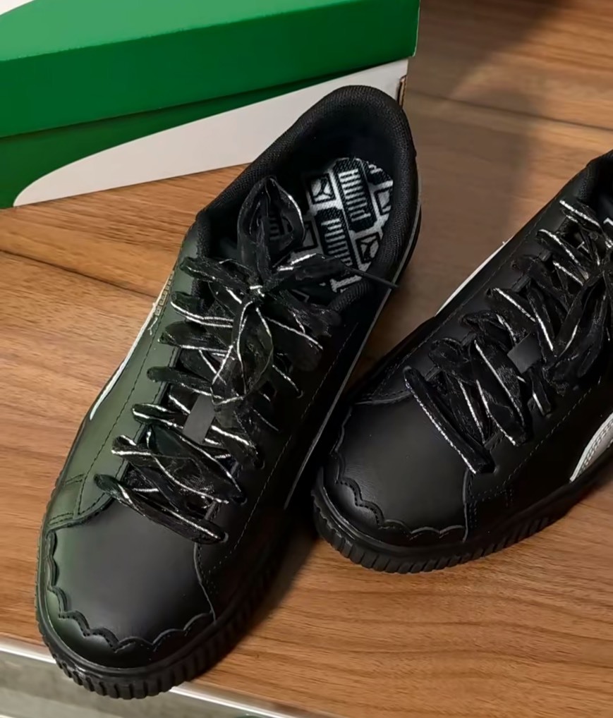 <連線代購商品> PUMA PLATFORM 黑白 花苞鞋 芭蕾風 厚底增高 休閒鞋【404157-02】