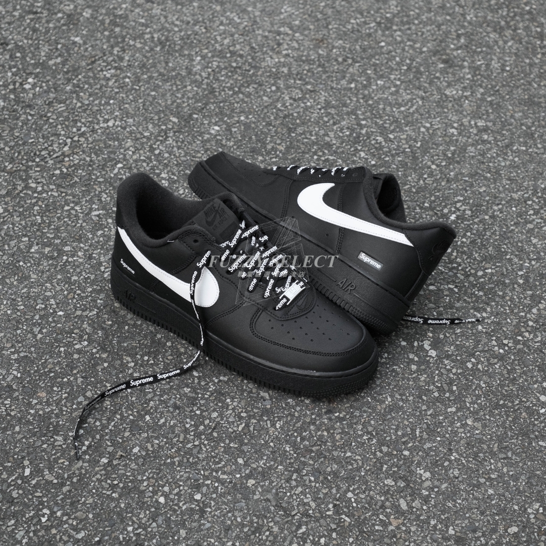【逢甲FUZZY】Supreme x Nike Air Force 1 黑白 白黑 黑標 聯名款 CU9225-002  CU9225-102