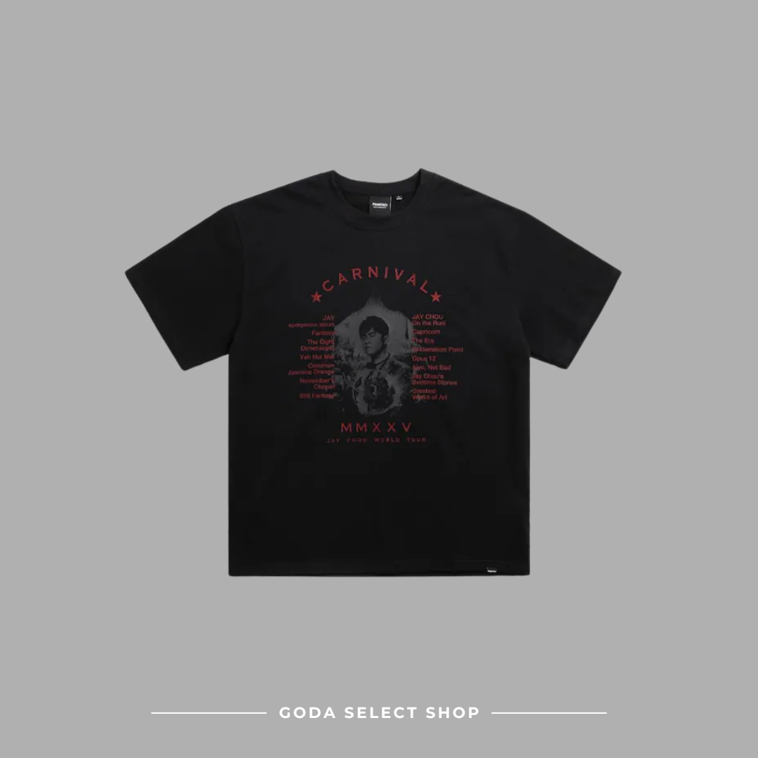 PHANTACI - J CARNIVAL WUHAN LIMITED 周杰倫 武漢限定 黑紅色 短袖T恤