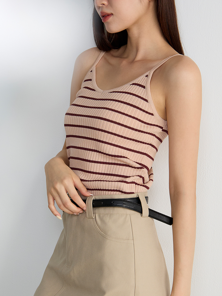 細肩羅紋百搭背心