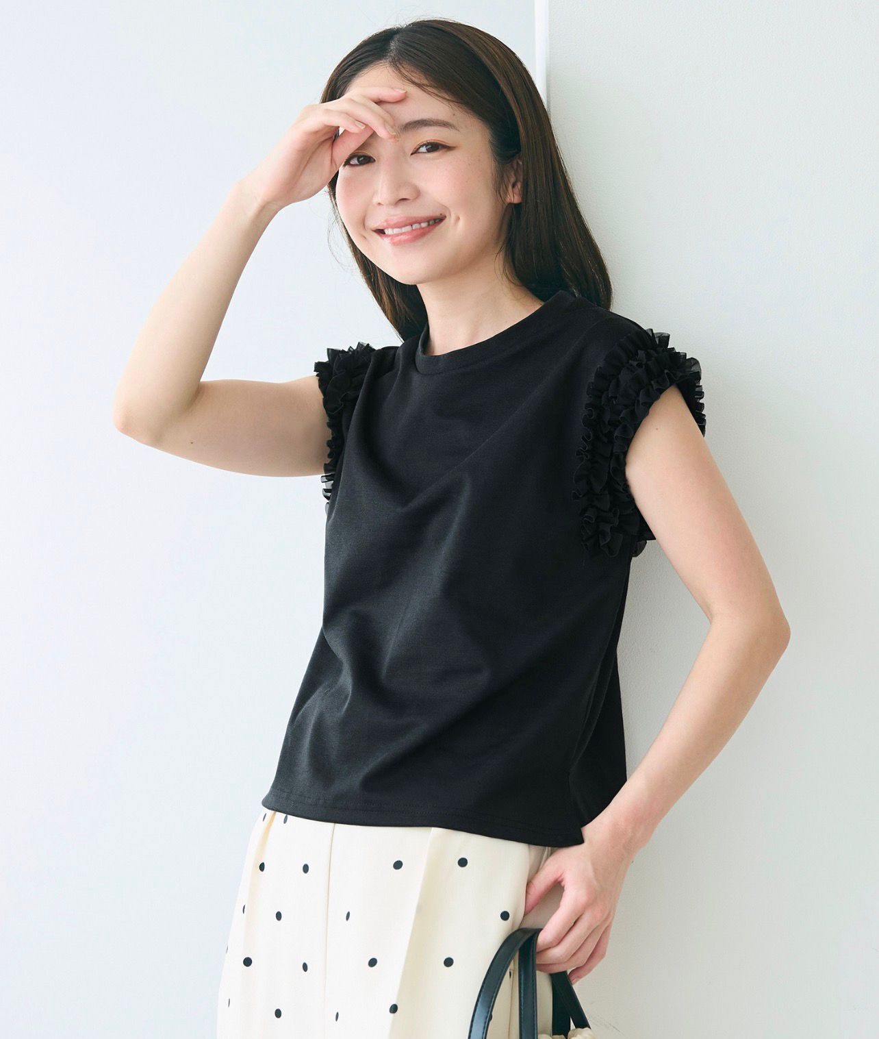 【預購】JN093005 coca 荷葉邊袖背心