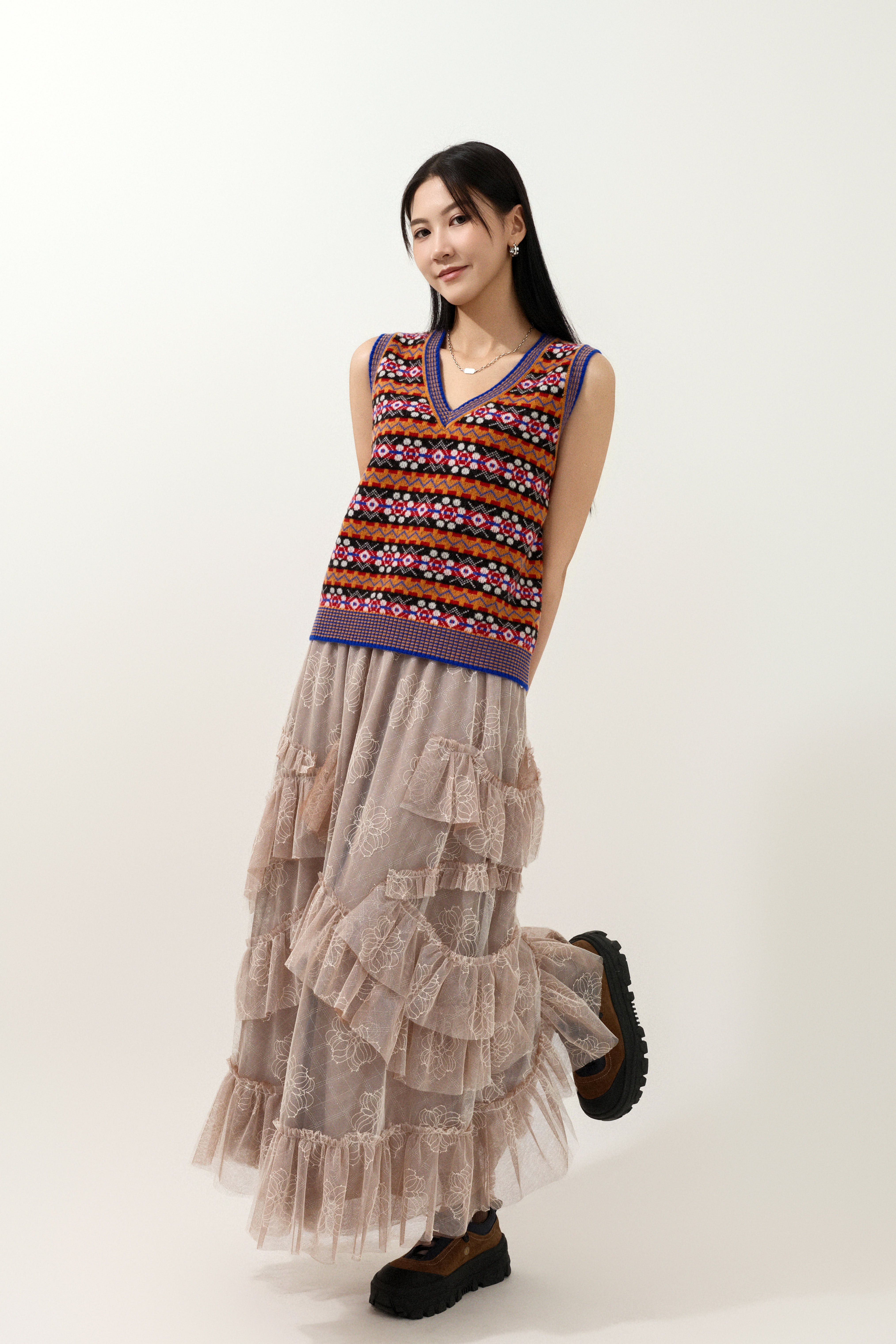 民族花間冷背心 (現貨款式）