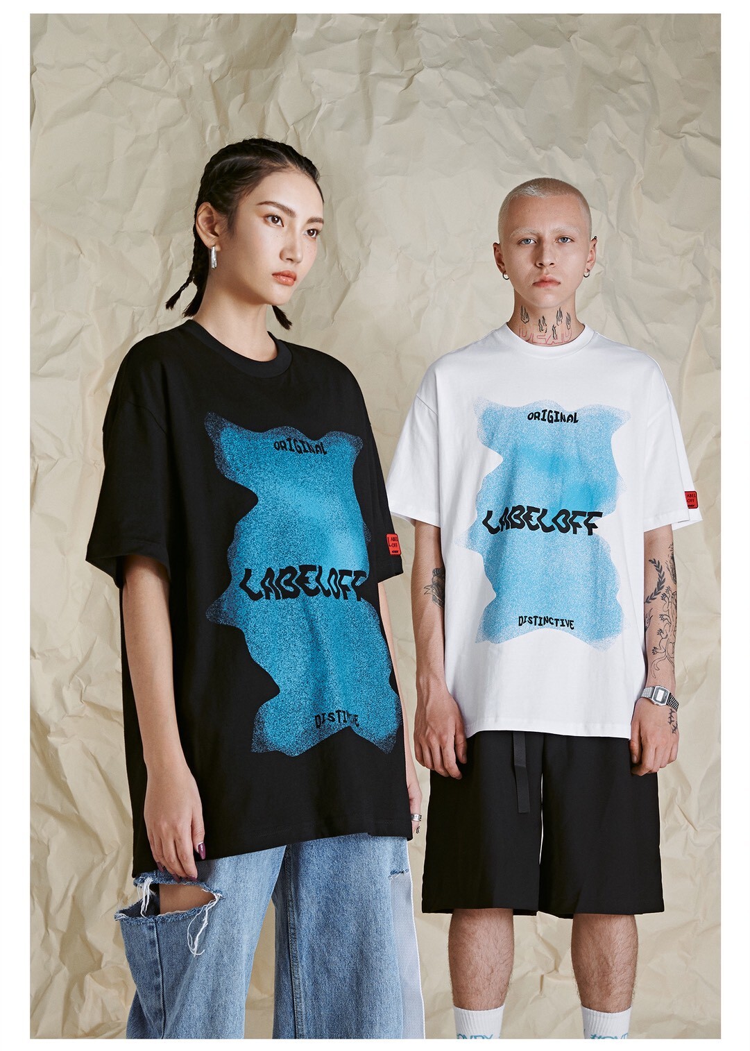 OVDY 美式嘻哈 印花 短袖