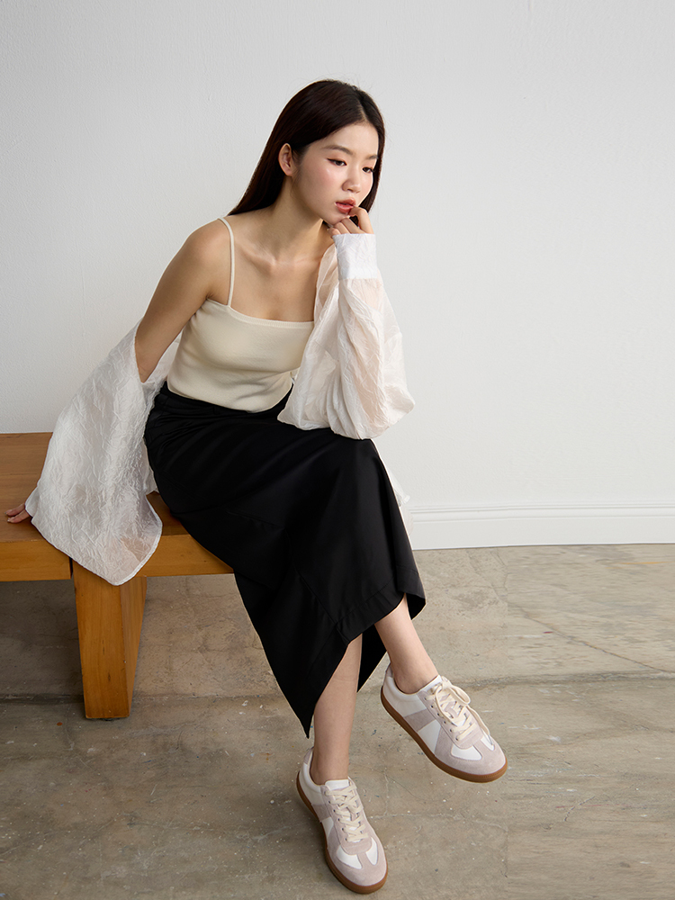 OH!HER 細肩帶平口短版針織背心