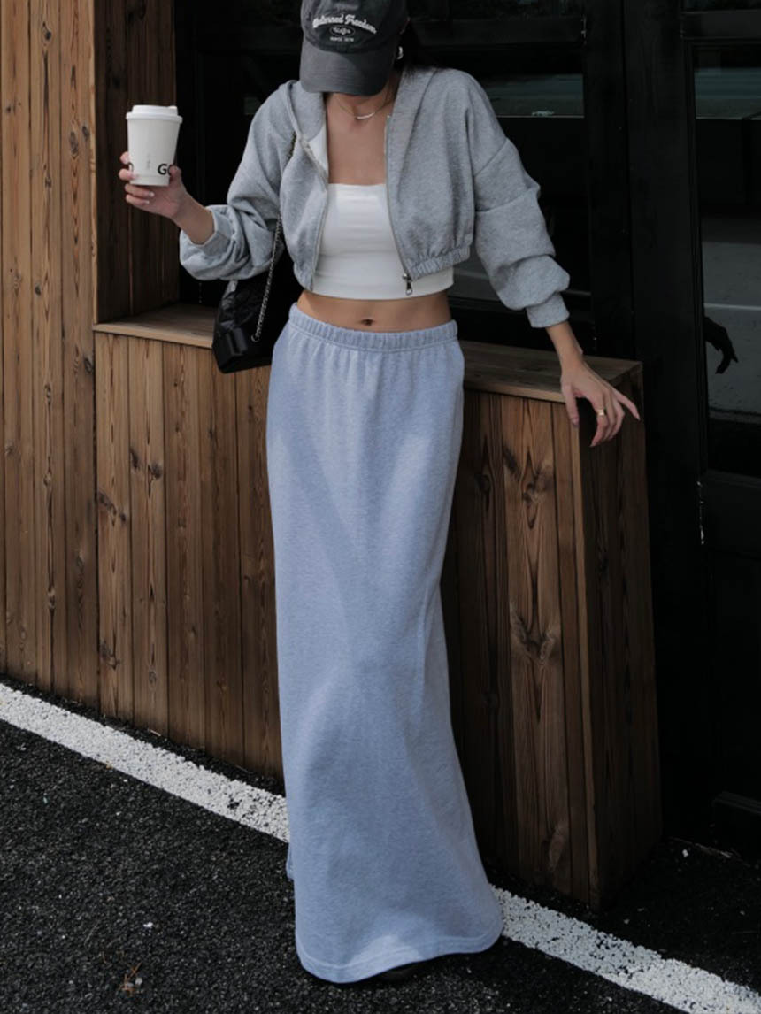 棉質彈力中長裙*2色