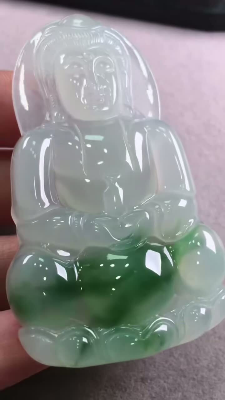 翡翠正裝觀音,天然翡翠A玉, 緬甸玉, Jade, Jadeite