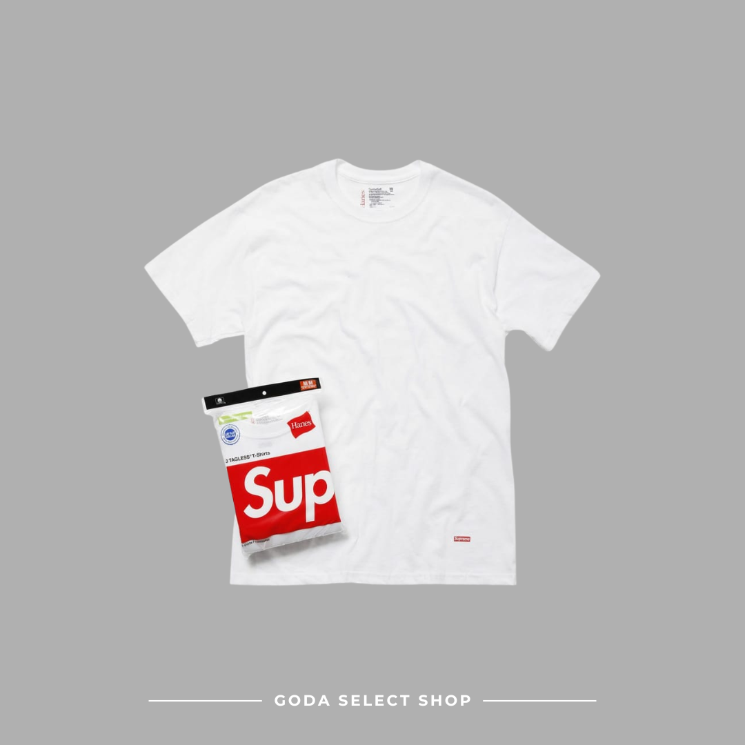 Supreme x Hanes Tagless Tees (3 Pack) 素T 2色
