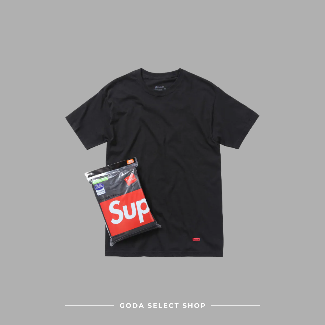 Supreme x Hanes Tagless Tees (3 Pack) 素T 2色