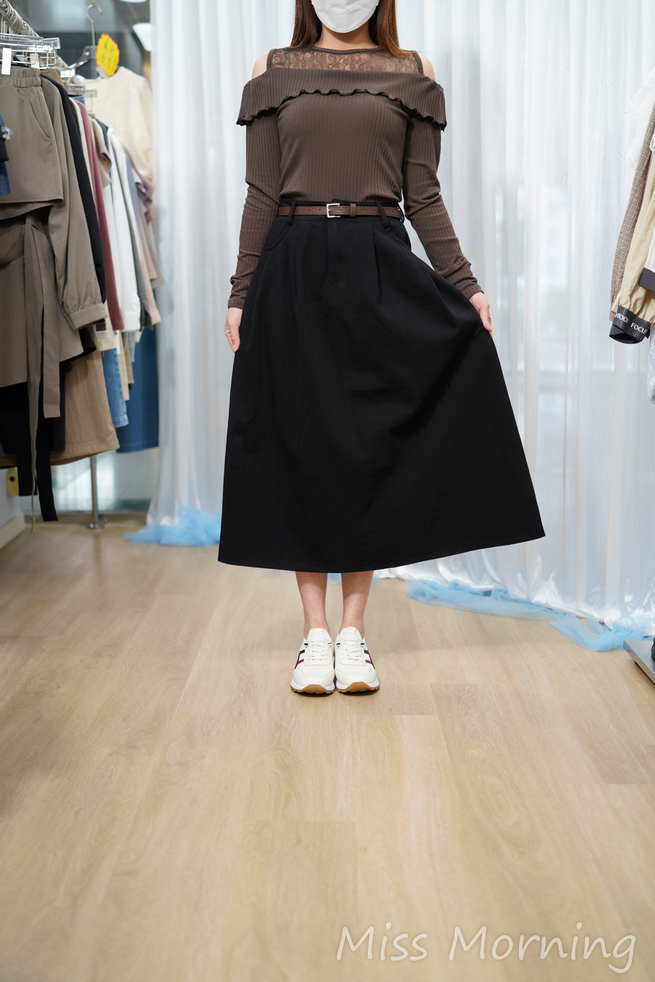 lace肩露肩吸睛上衣(14817)&連腰帶即著微A百搭傘裙(34024)