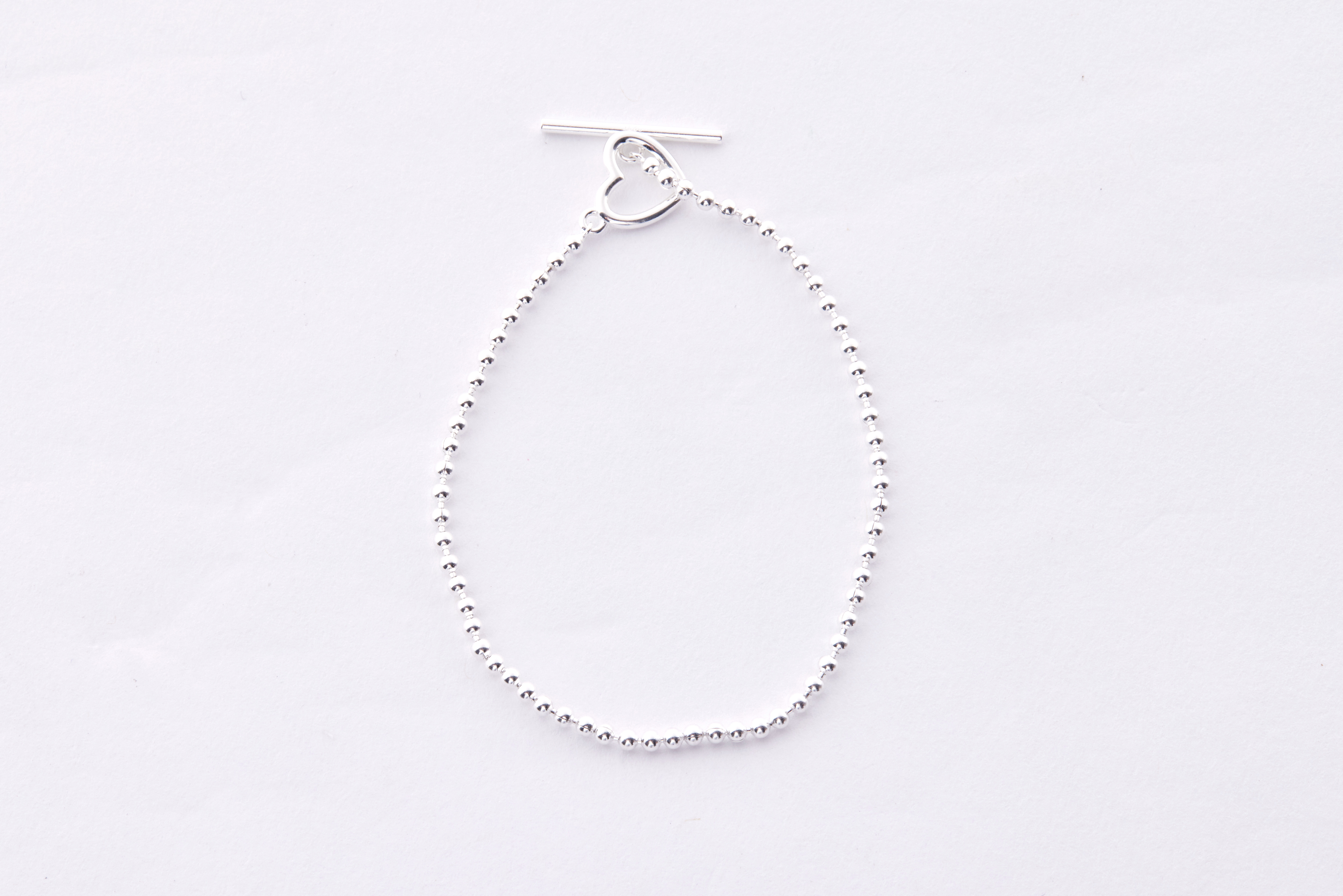 B527 | 純銀愛心OT扣手鍊