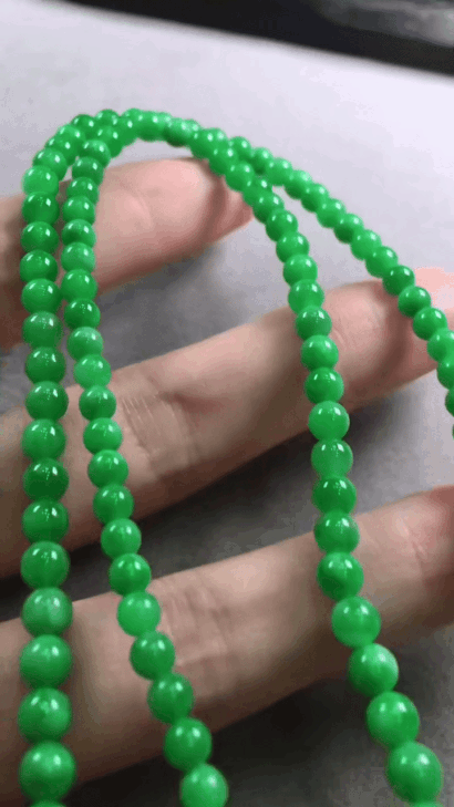 920329 翡翠滿綠項鏈 (尺寸 3.8-5mm)