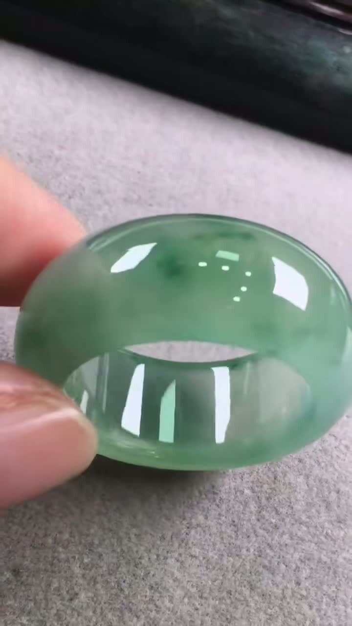 翡翠扳指 (內直徑 21.3mm),天然翡翠A玉, 緬甸玉, Jade, Jadeite