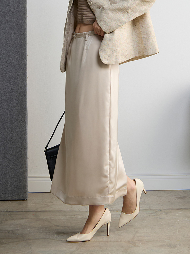 OH!HER 氣質垂墜感綁帶長裙