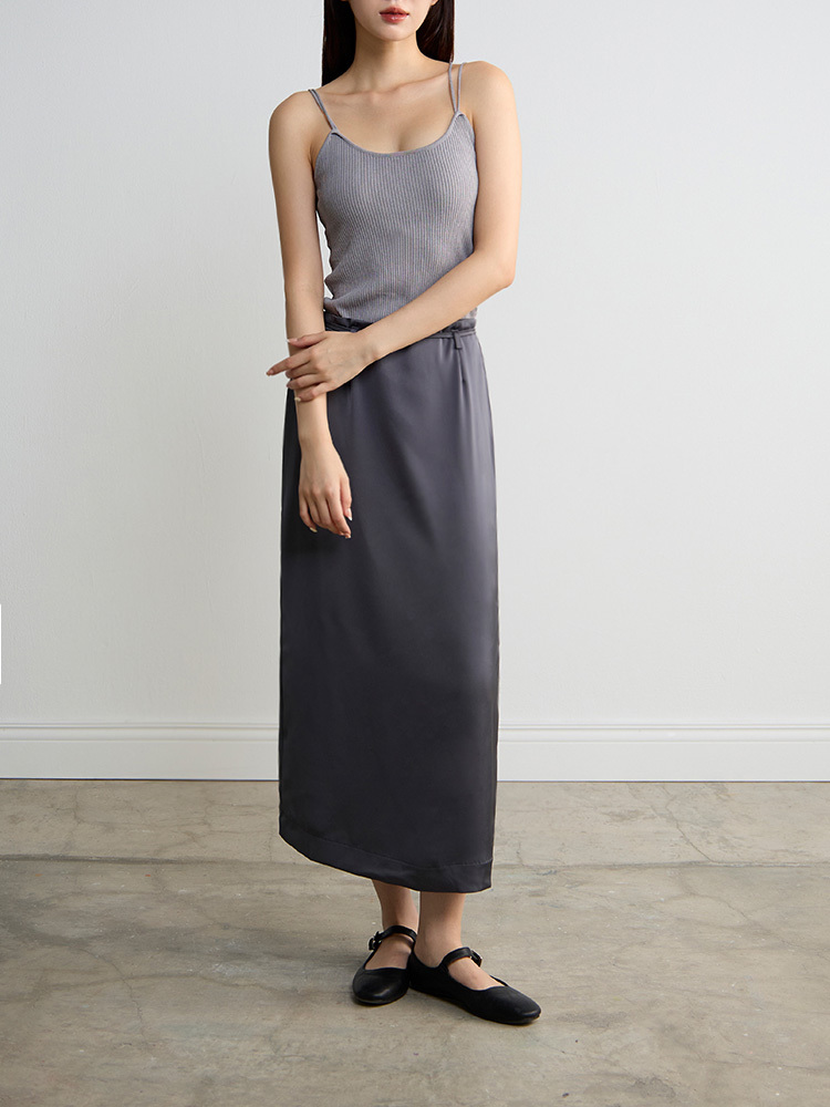 OH!HER 氣質垂墜感綁帶長裙