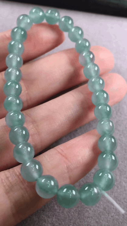 920334 翡翠天空藍手串 (6.5mm直徑)