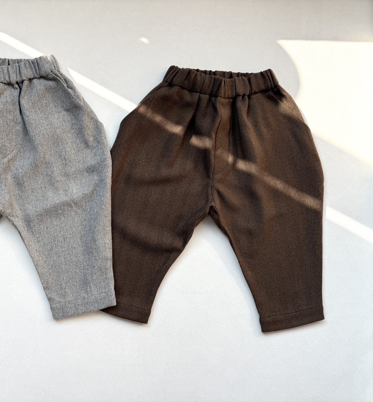 ELFINFOLK 人字紋繭型褲 Herringbone Tweed Sarrouel Pants brown