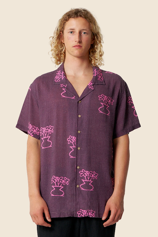 TCSS - MELLOW RESORT SHIRT 印花襯衫 (深藍 )