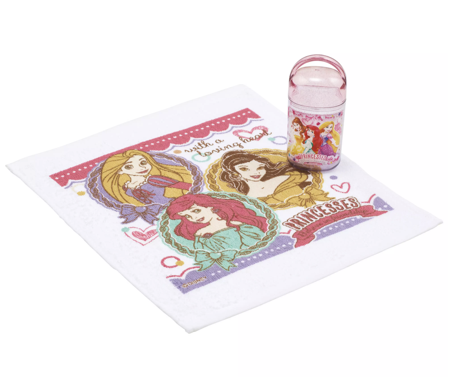 日本 Skater 迪士尼公主 毛巾連盒