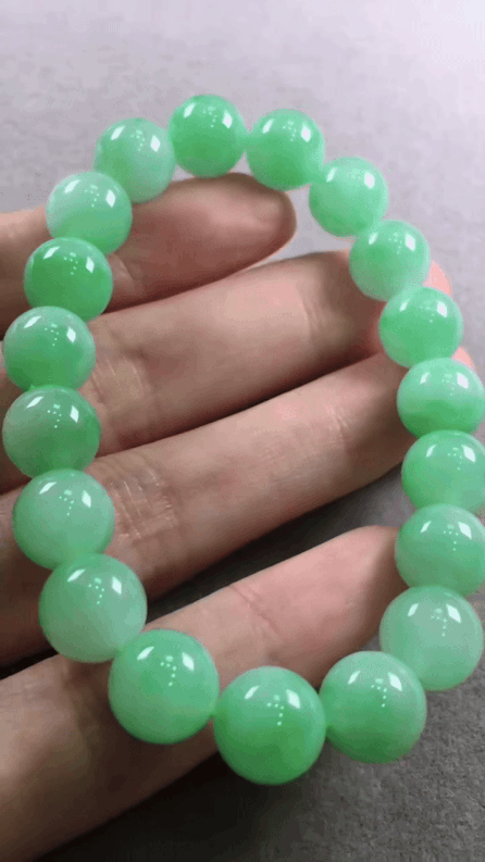 920335 翡翠飄綠手串 (10.1mm直徑)