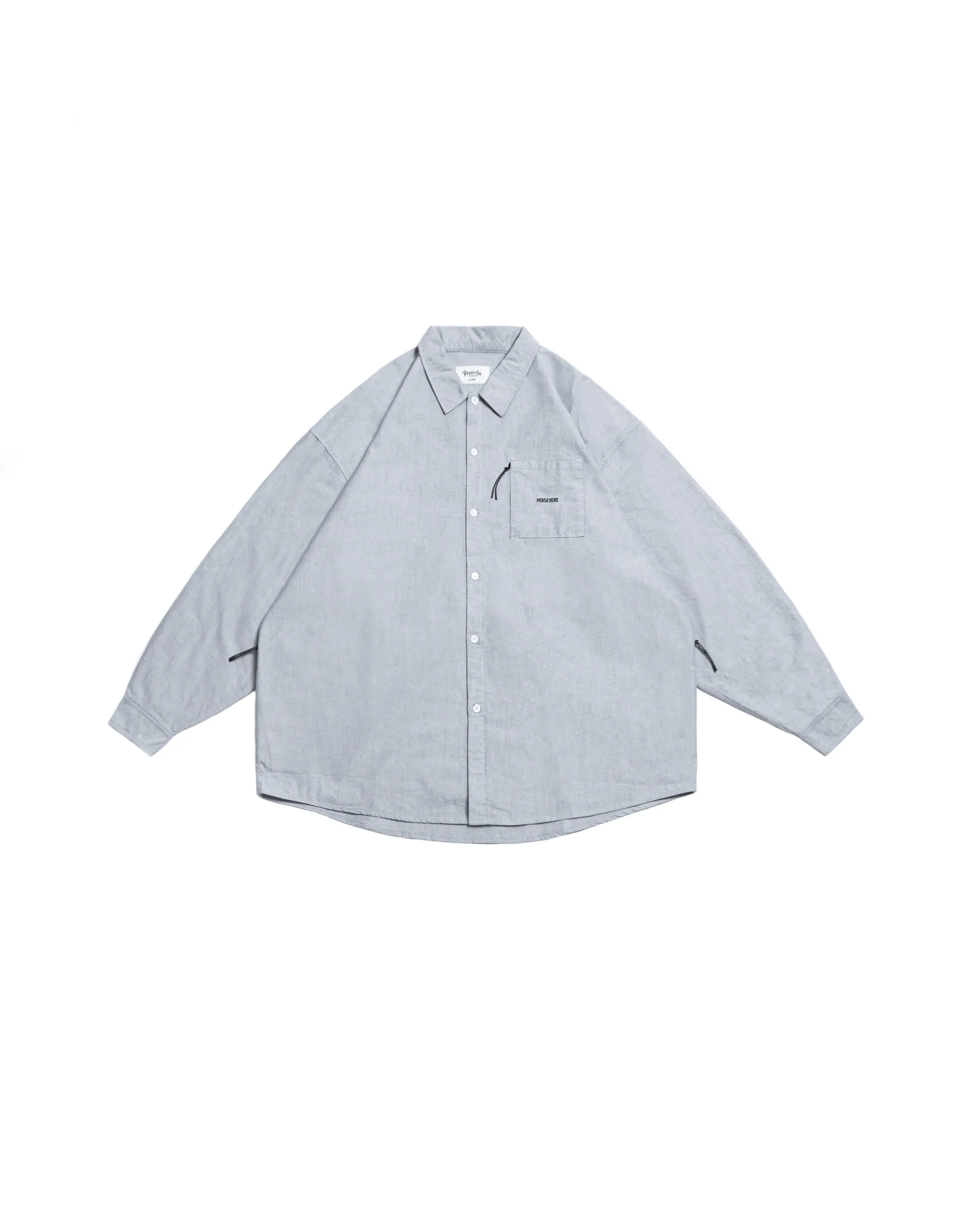 PERSEVERE RELAXED-FIT L/S SHIRT - OXFORD GREY