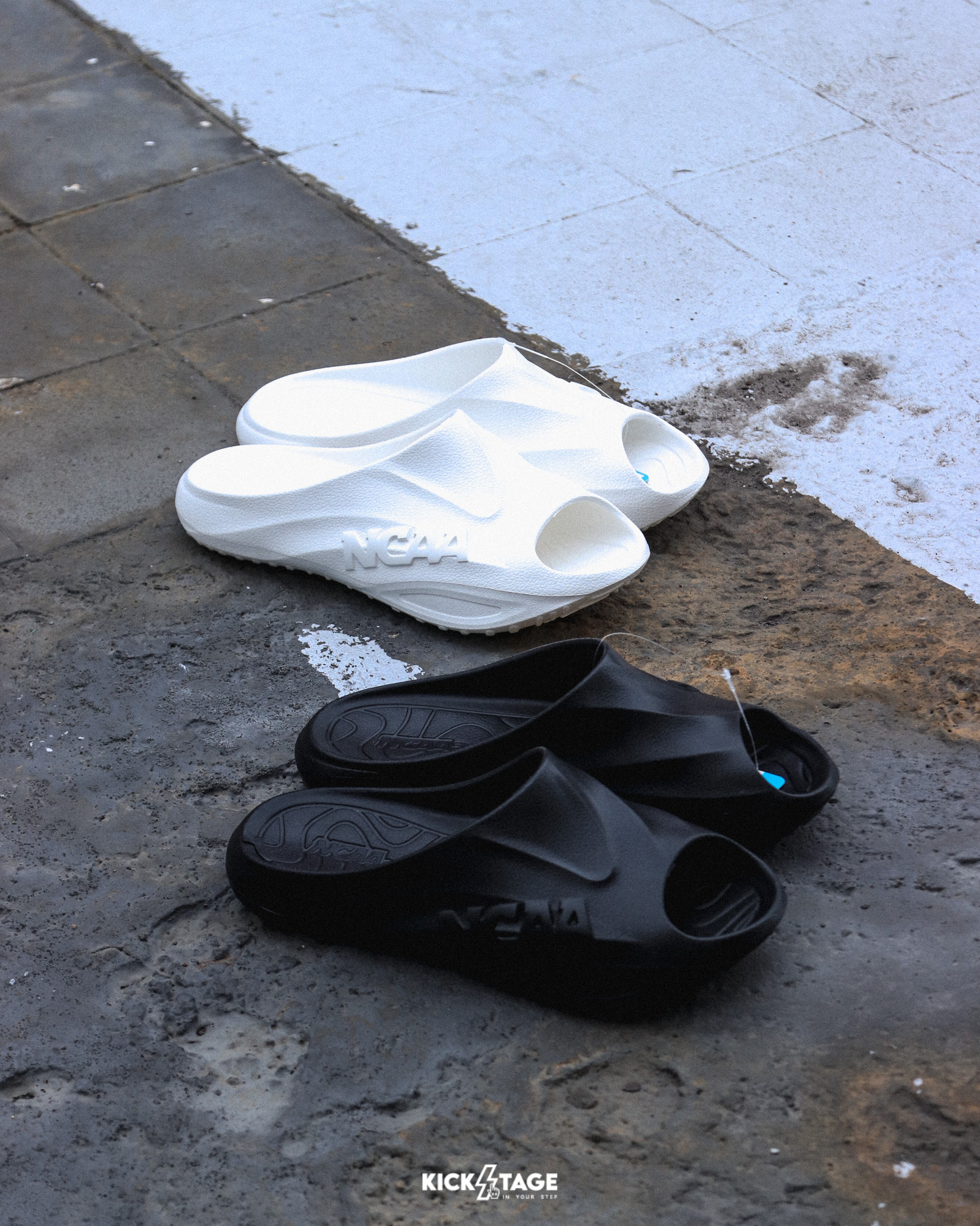 男女鞋 NCAA RECOVERY SLIPPERS 黑 白 防水 快乾 厚底 恢復拖鞋 休閒 戶外 拖鞋【74511621】