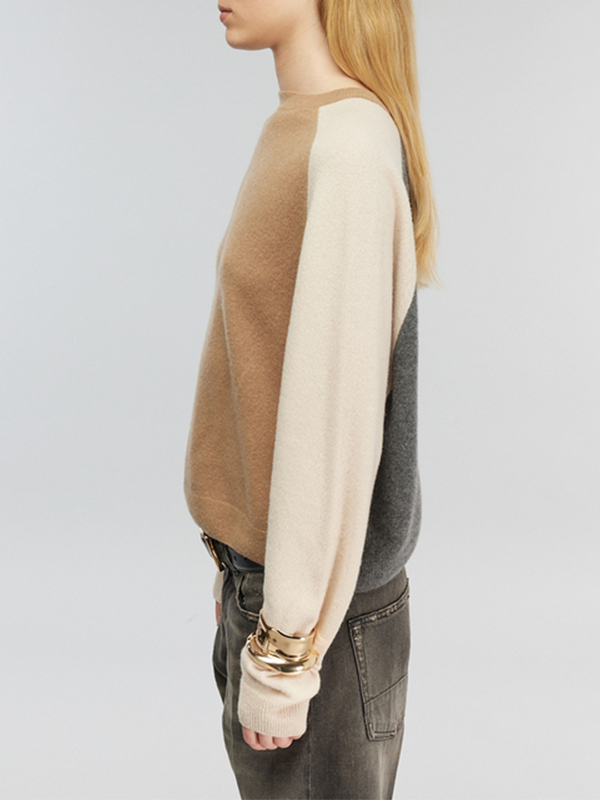 Semicouture  雙色針織衣(駝)