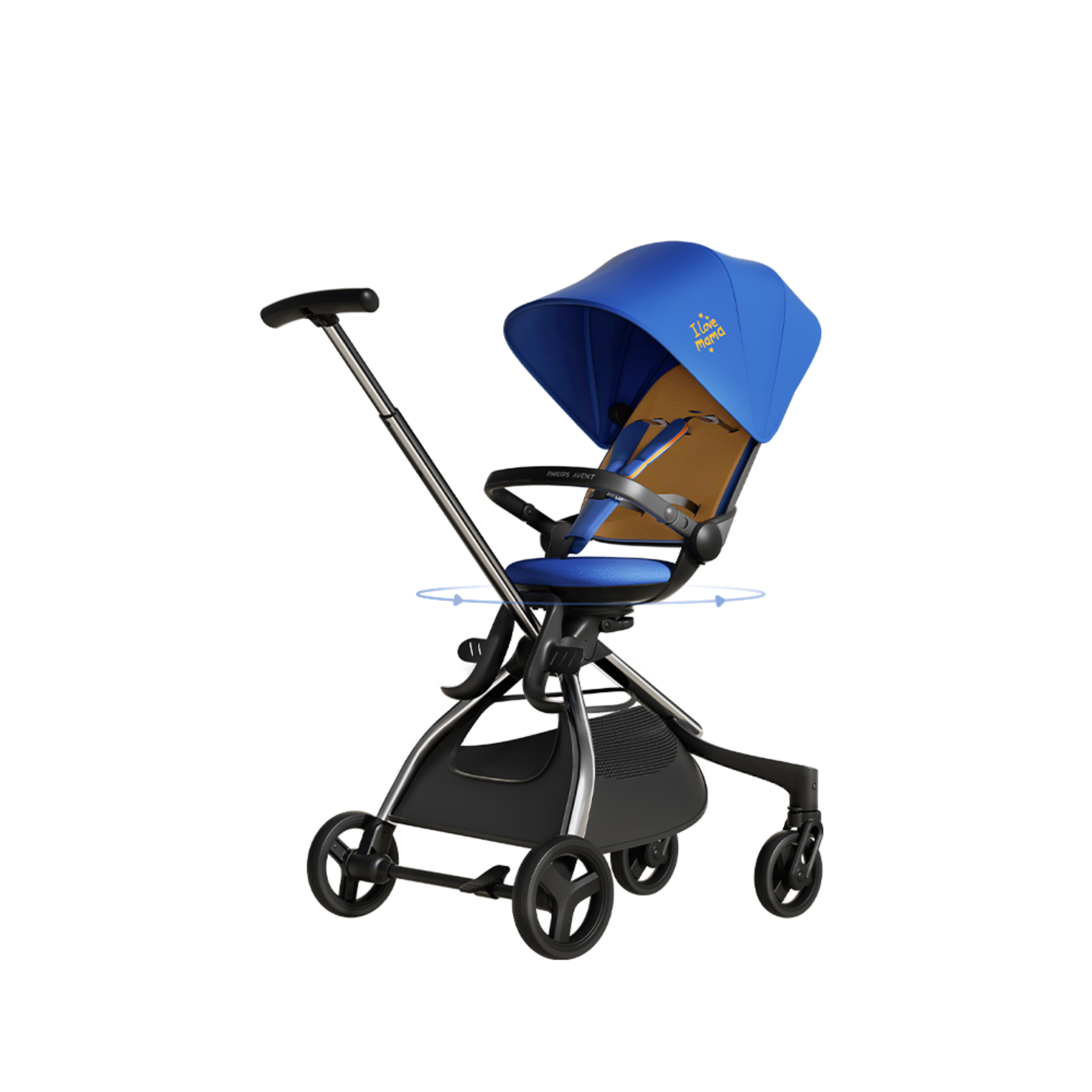 Philips Avent DELOS Stroller | 0-36 Months | Ultra-Lightweight 6.5 kg | Innovative Breathable Seat Cushion | 360-Degree Two-Way Swivel Seat |Rain cover and mosquito net provided