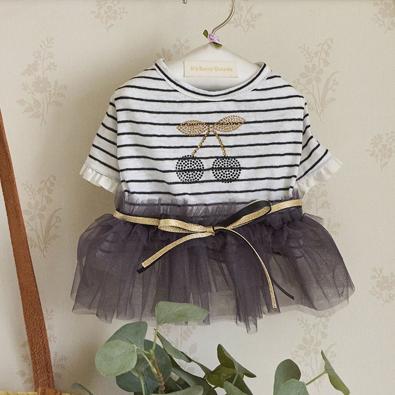 閃耀櫻桃薄紗舞裙 -條紋 Twinkle Cherry Tutu-It’s sunny outside